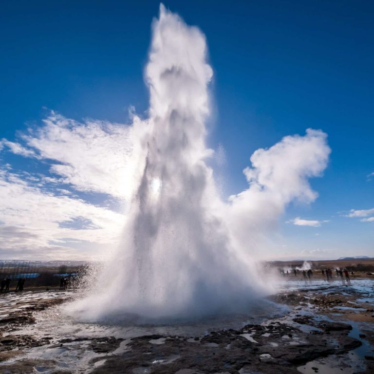 Strokkur geyser, Haukadalur geothermal field, Iceland